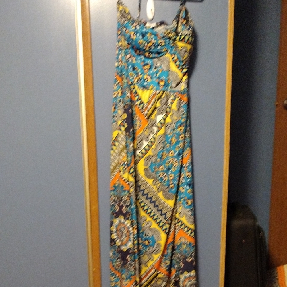 Colorful Patterned Maxi Dress